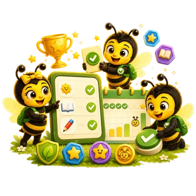 Petite abeille BeeProud dans son espace enfant ludique